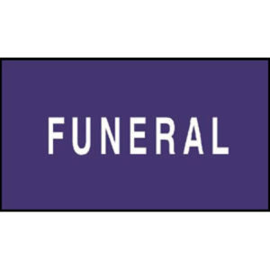 Flag - Flx-A-Post Purple With White Funeral