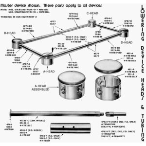 Heads and Tubing lowering device parts funeral supply cemetery