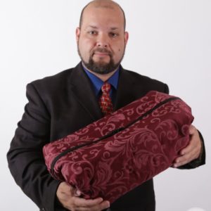 photo of man holding precious cargo transporter infant funeral