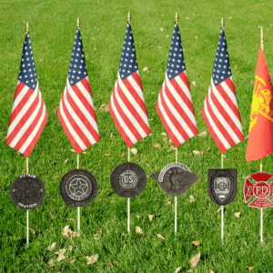 military flag markers medallions